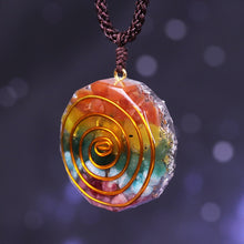 Load image into Gallery viewer, Orgonite 7 Chakra Rainbow Crystal Pendant for Strengthen Immune System