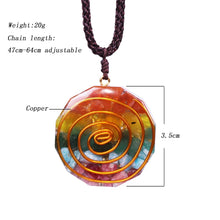 Load image into Gallery viewer, Orgonite 7 Chakra Rainbow Crystal Pendant for Strengthen Immune System
