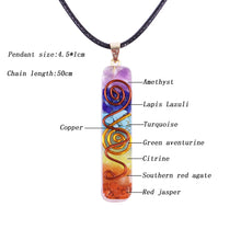 Load image into Gallery viewer, Orgonite 7 Chakra Rainbow Energy Pendant