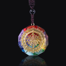Load image into Gallery viewer, Orgonite Sri Yantra Chakra Energy Pendant