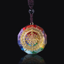 Load image into Gallery viewer, Orgonite Sri Yantra Chakra Energy Pendant
