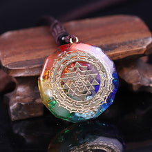 Load image into Gallery viewer, Orgonite Sri Yantra Chakra Energy Pendant
