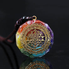 Load image into Gallery viewer, Orgonite Sri Yantra Chakra Energy Pendant
