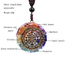 Load image into Gallery viewer, Orgonite Sri Yantra Chakra Energy Pendant
