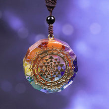 Load image into Gallery viewer, Orgonite Sri Yantra Chakra Energy Pendant
